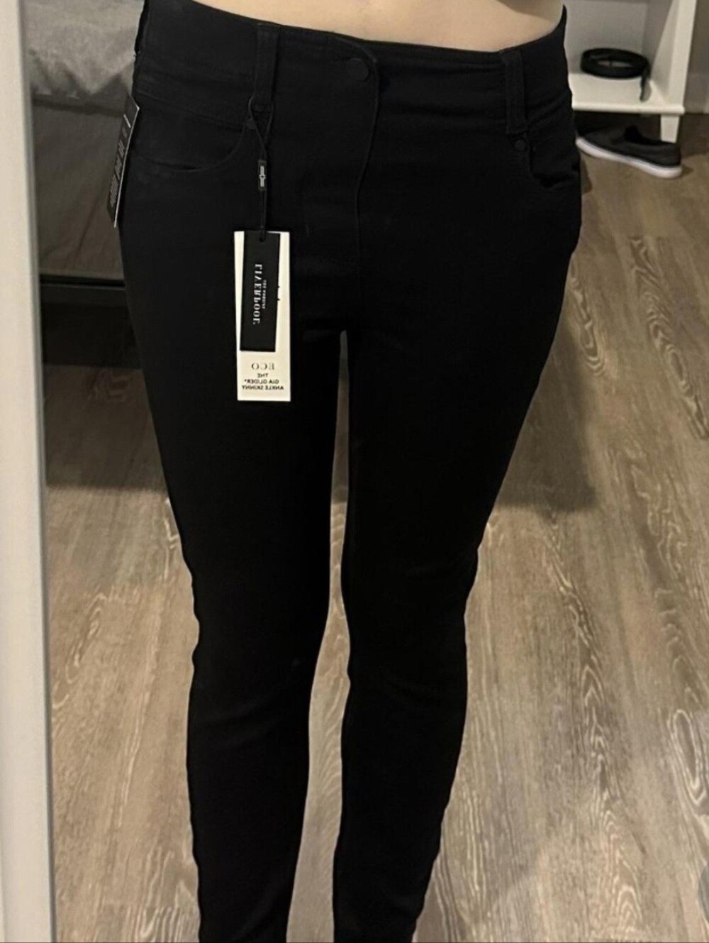Liverpool Los Angeles Gia Glider Black Skinny Eco Jeans, Sz 2 / 26"